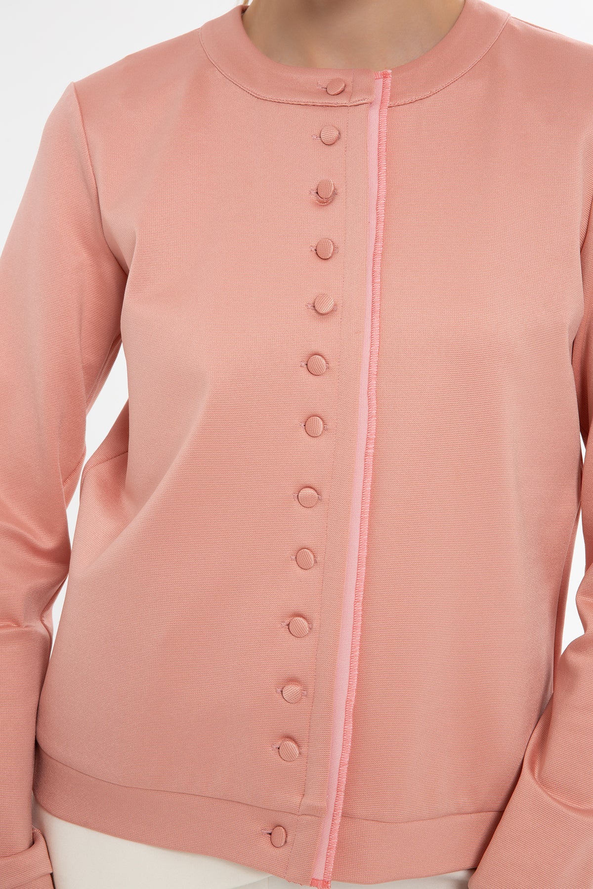 Pink Button Detail Cardigan