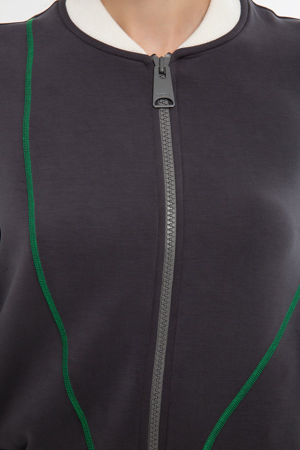 Grey Stripe Sweatshirt