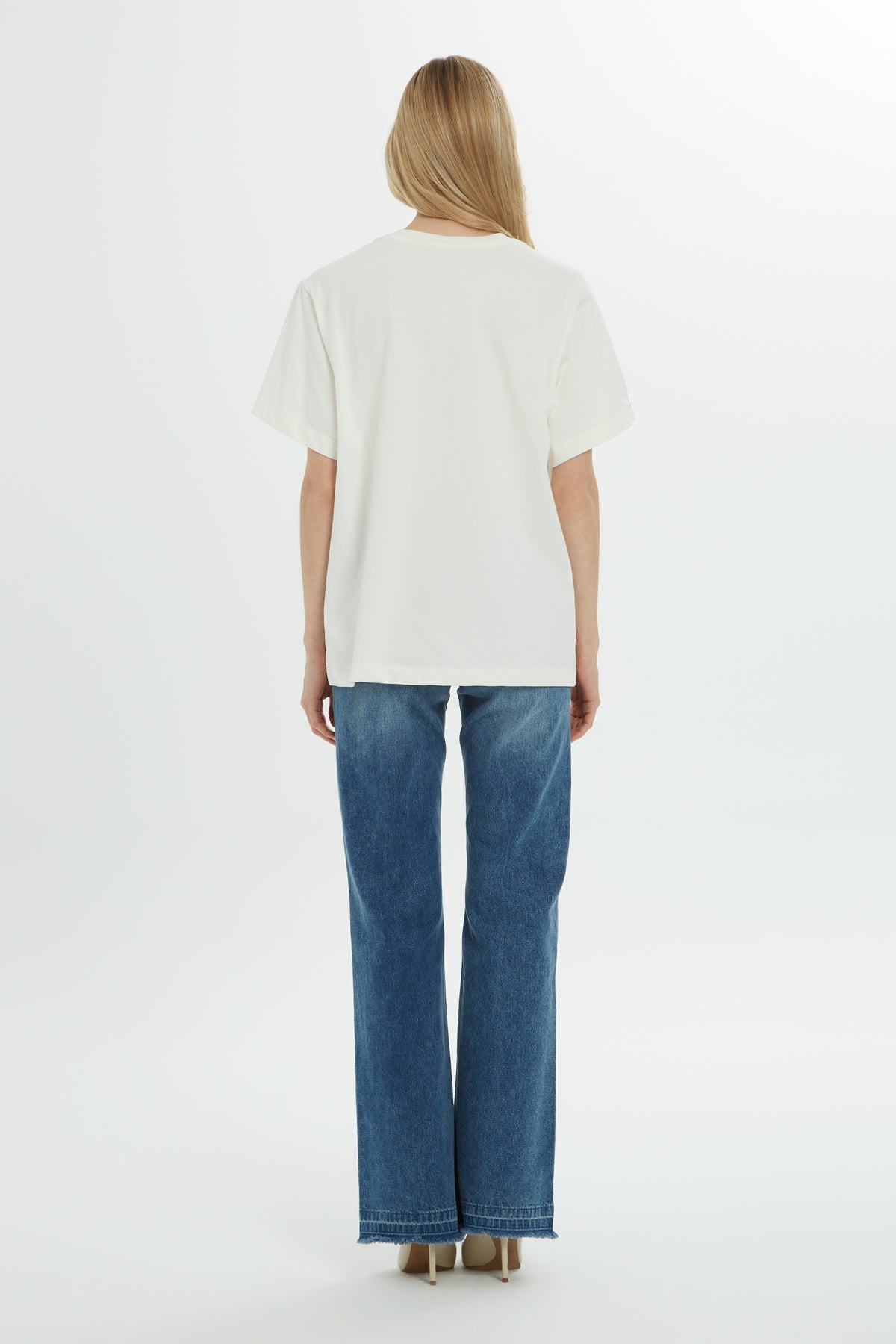 Ecru Embroidered T-Shirt