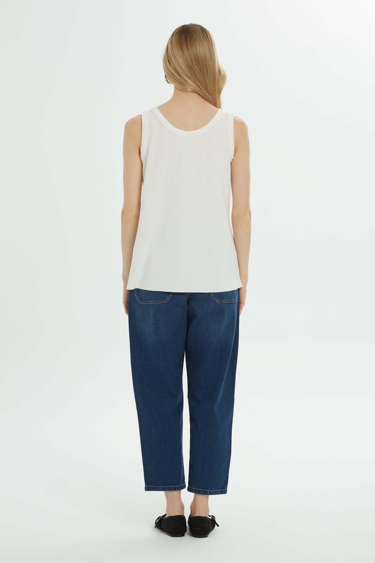 Ecru Beaded Stone Accent Blouse