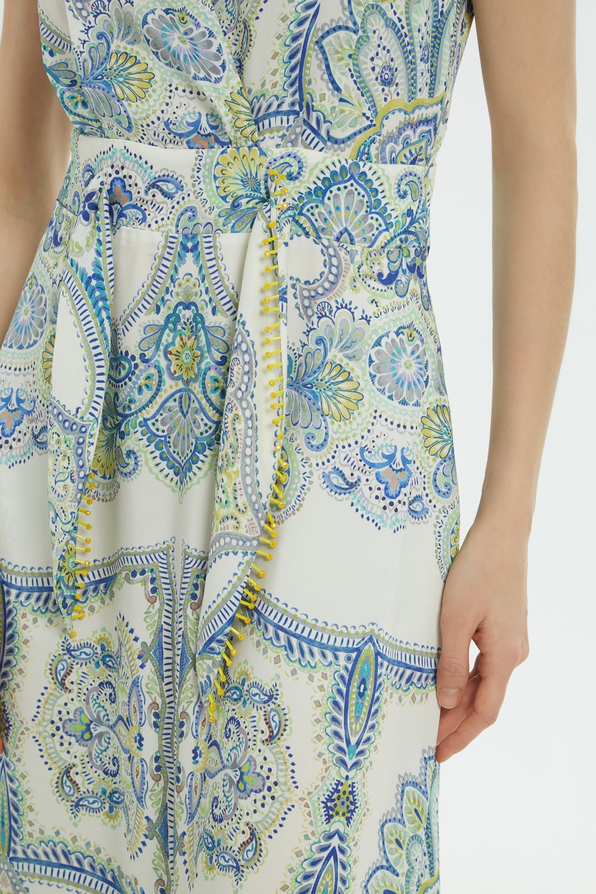 Printed Dress with Belted Detail