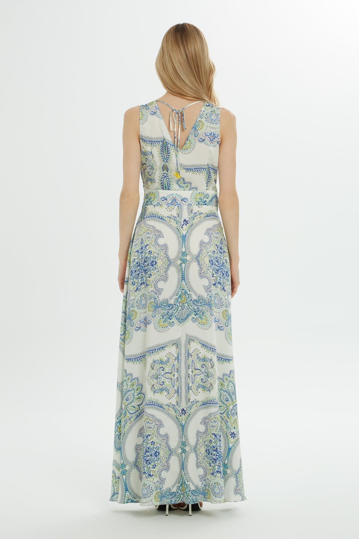 Printed Dress with Belted Detail