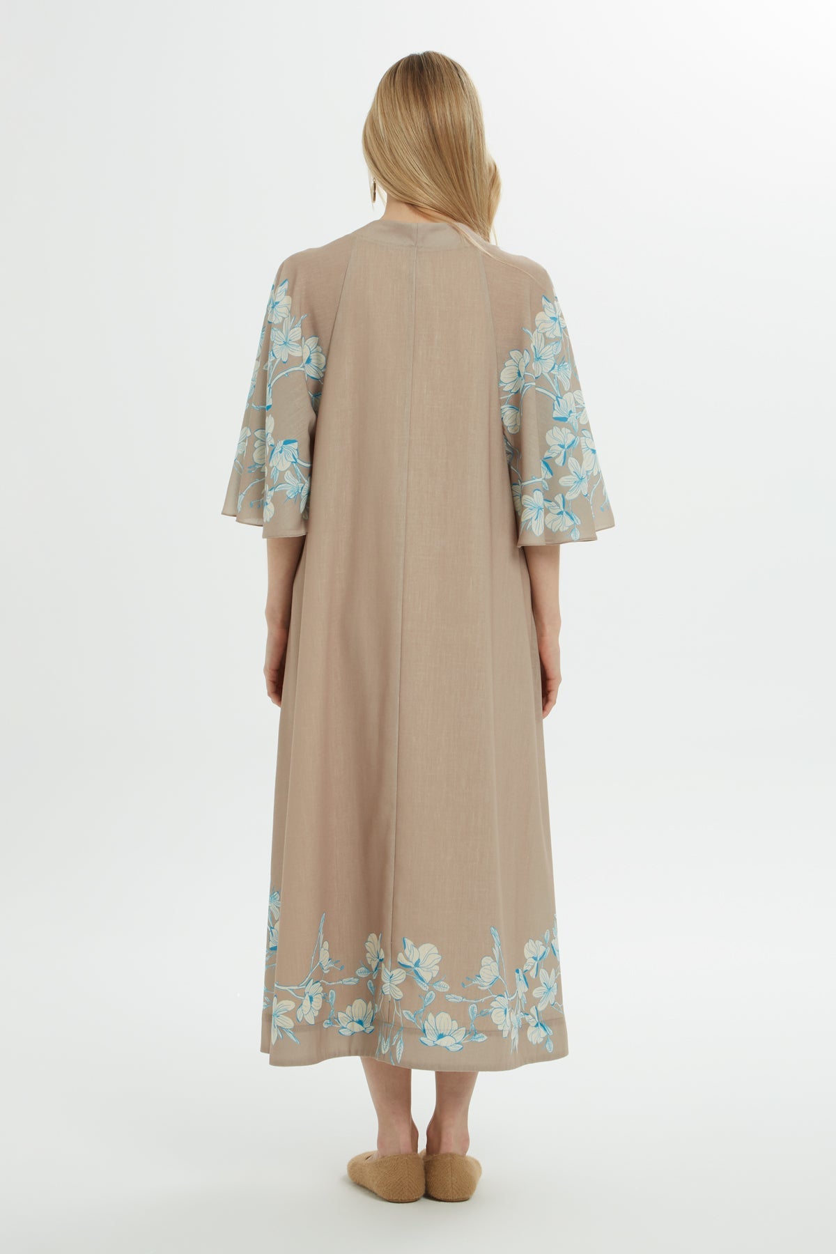 Printed V-Neck Maxi Dress