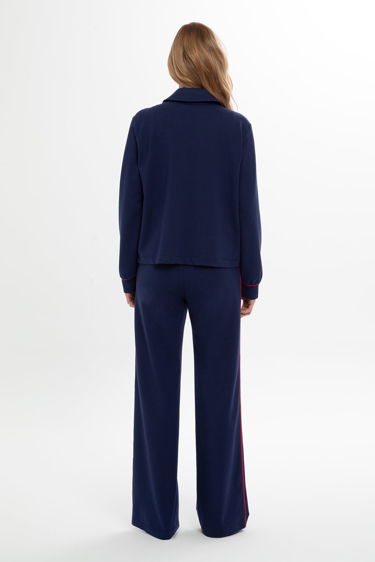 Navy Zip-Detail Tracksuit