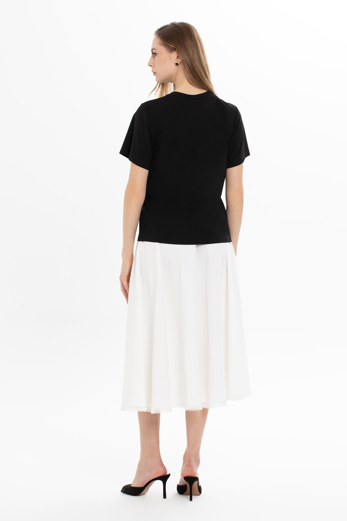 Black Floral Accessory Blouse