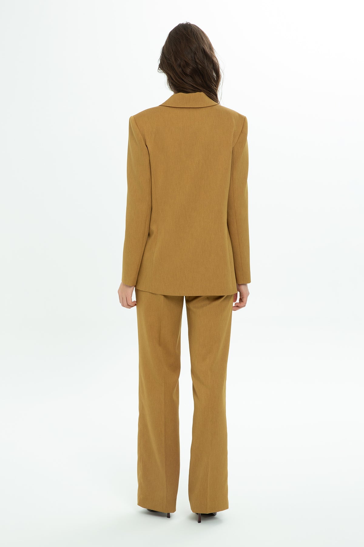 Brown Double-Breasted Suit with Trousers