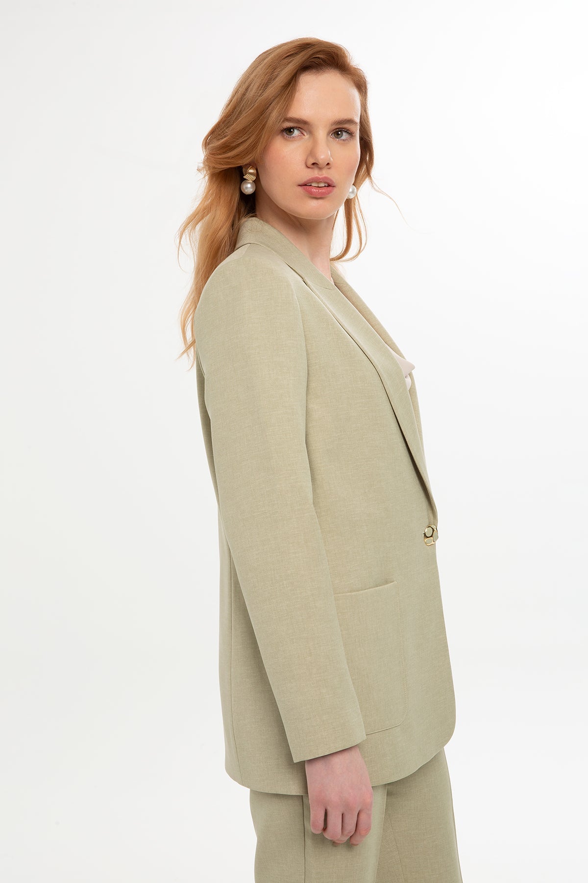 Green Suit with Double-Leg Trousers