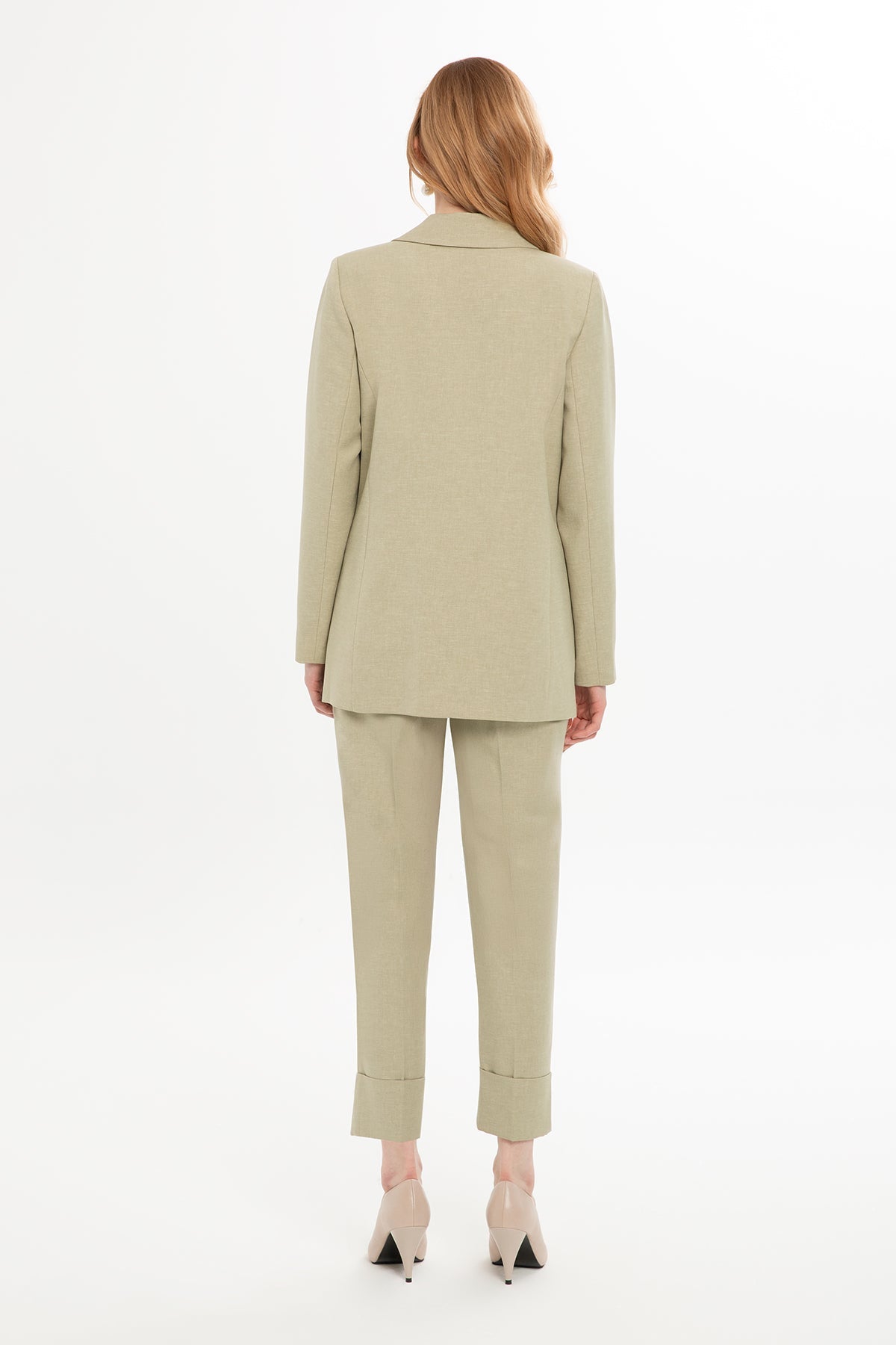 Green Suit with Double-Leg Trousers