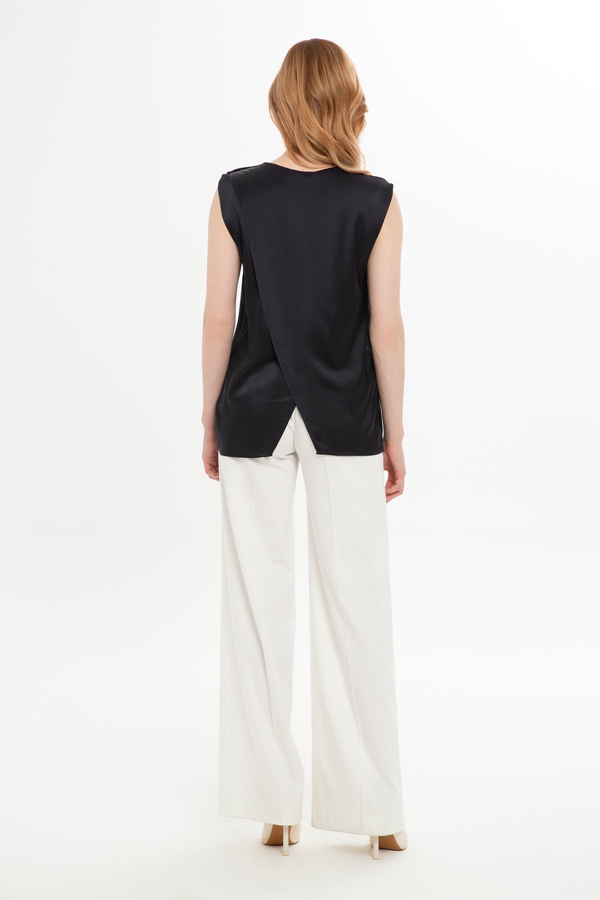 Navy Back Detail Blouse