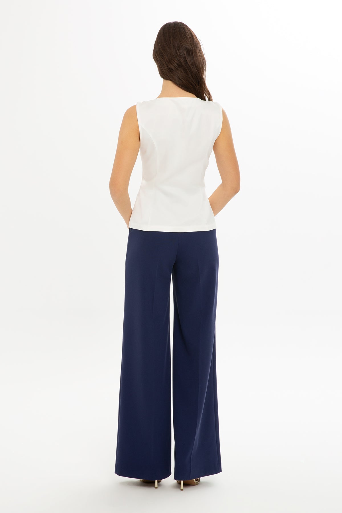 White Gold Button Blouse