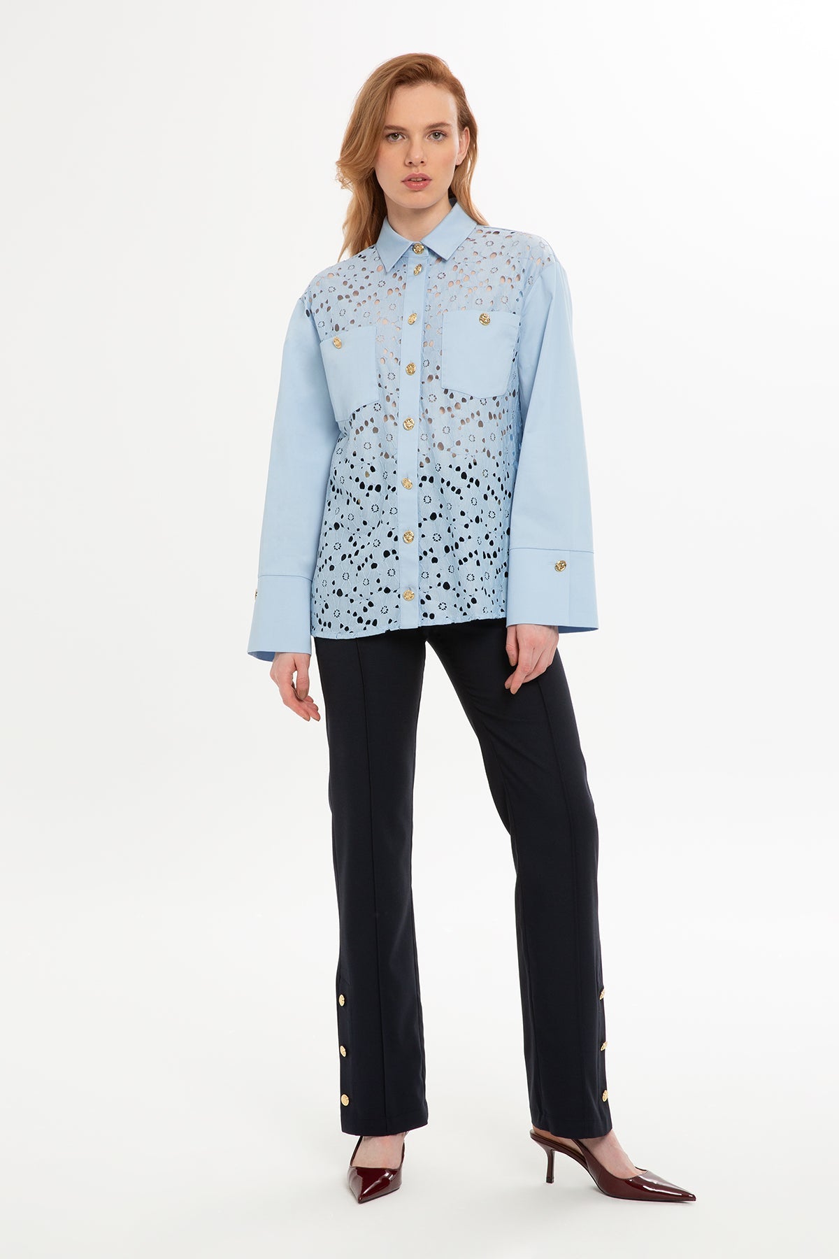 Blue Lace Shirt