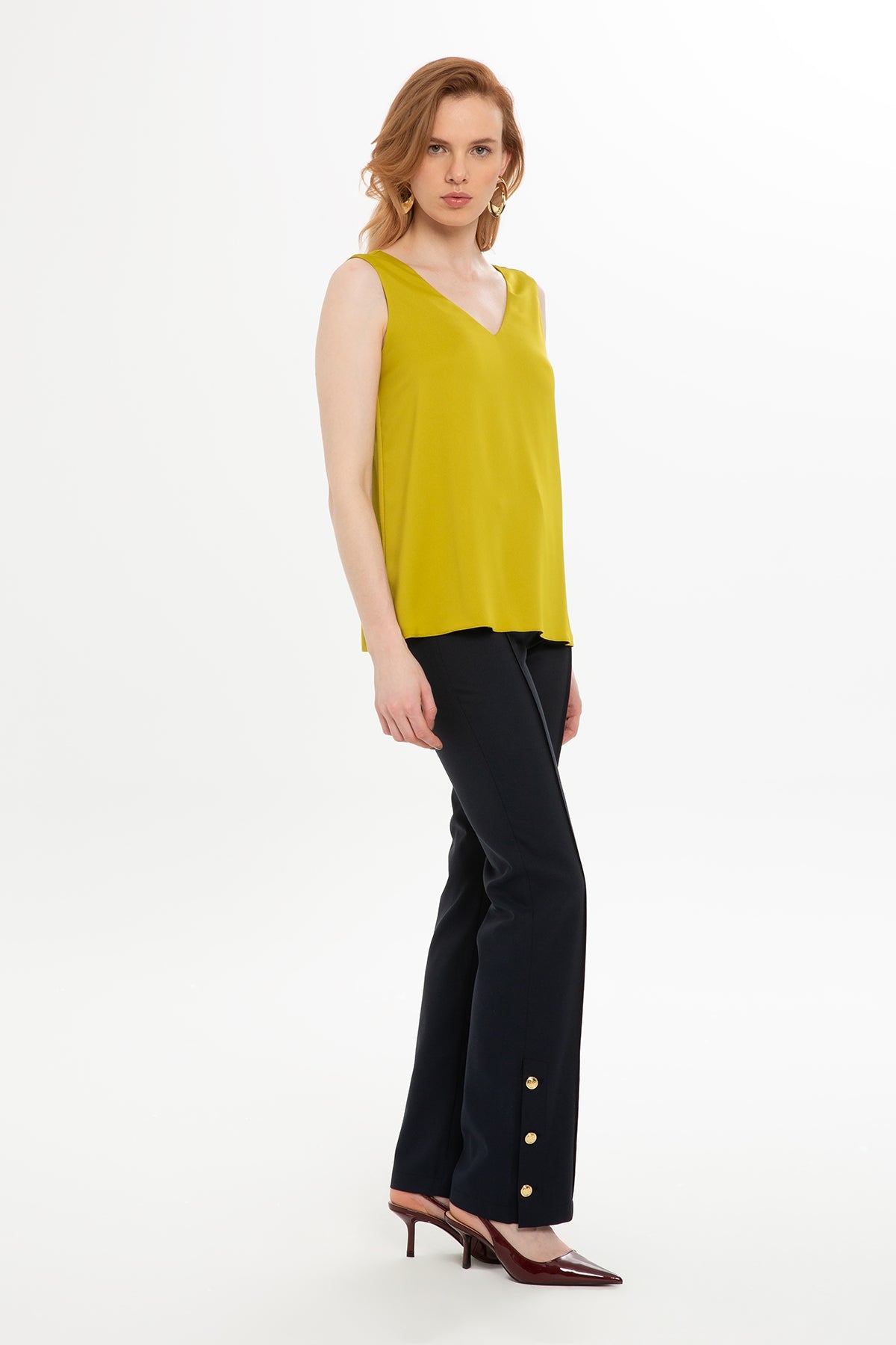 Yellow Satin Blouse