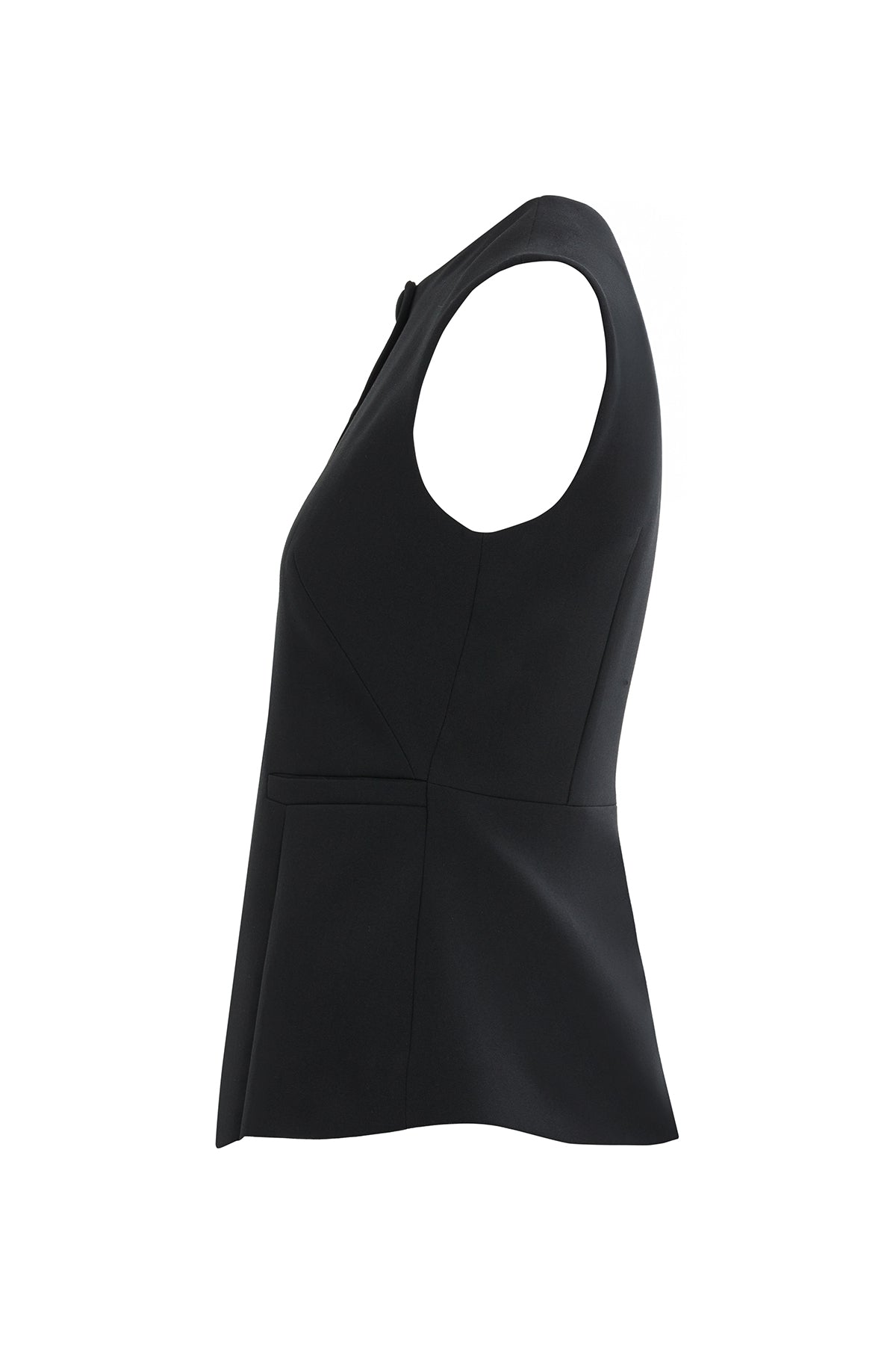 Single-Closure Lined Woven Vest