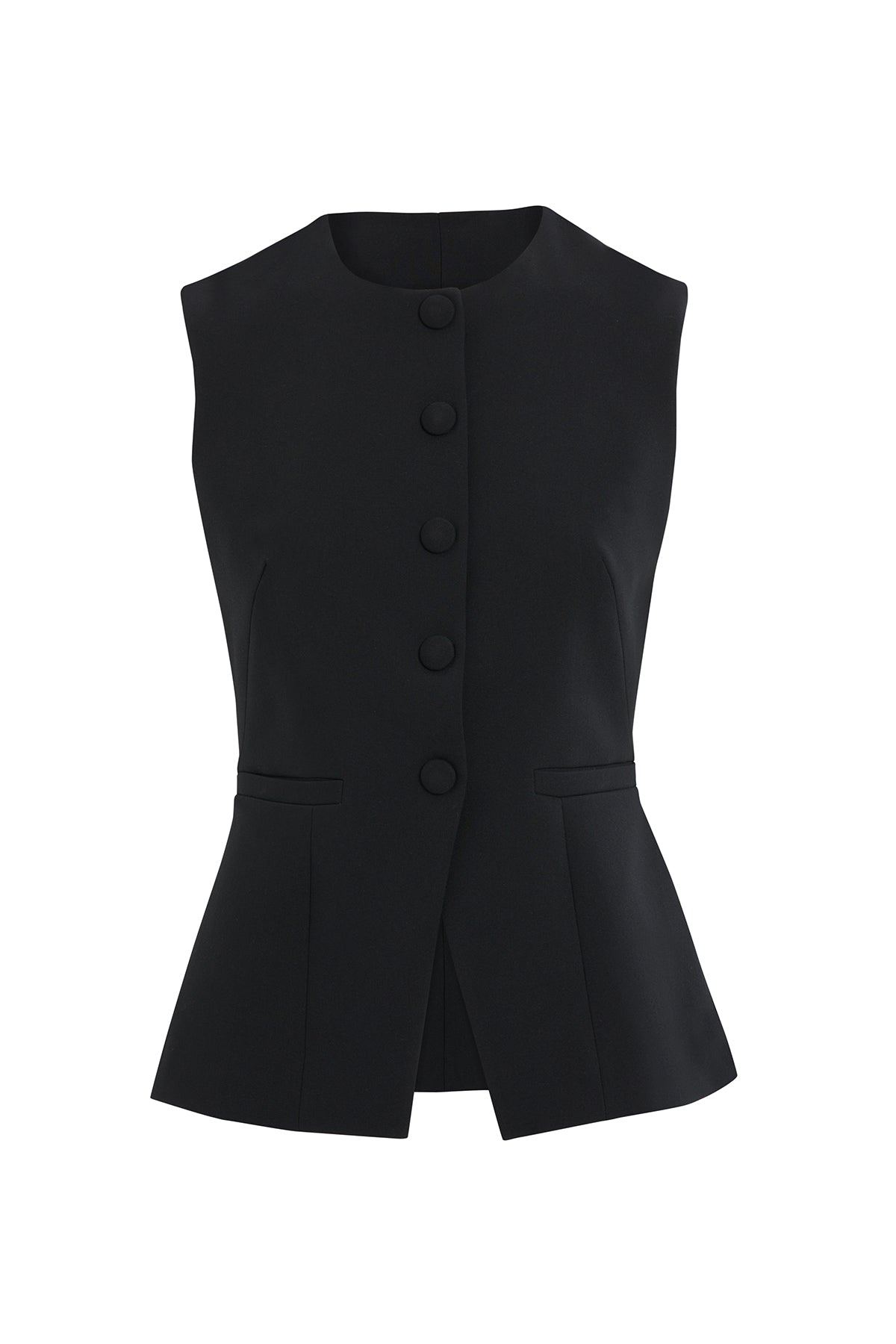 Single-Closure Lined Woven Vest