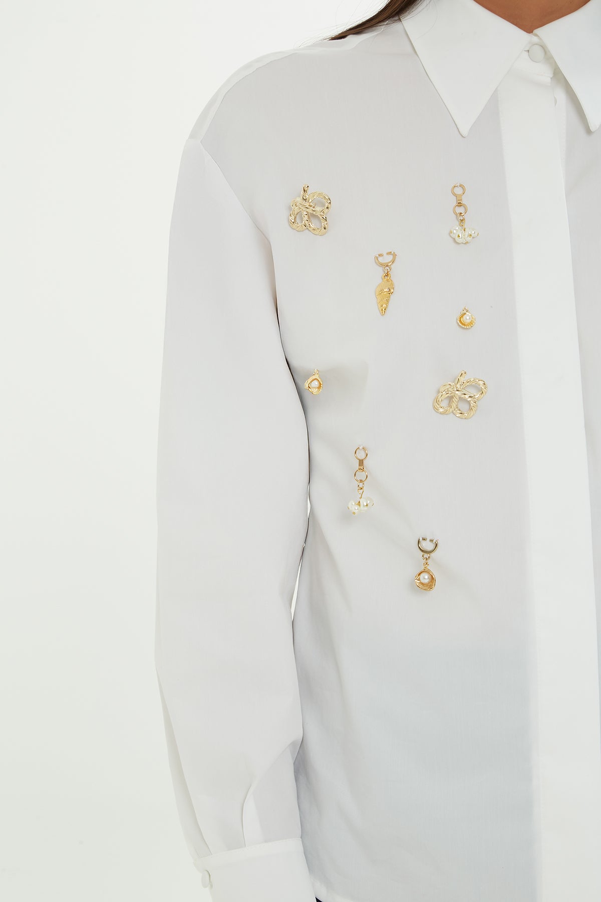 White Embroidered Shirt