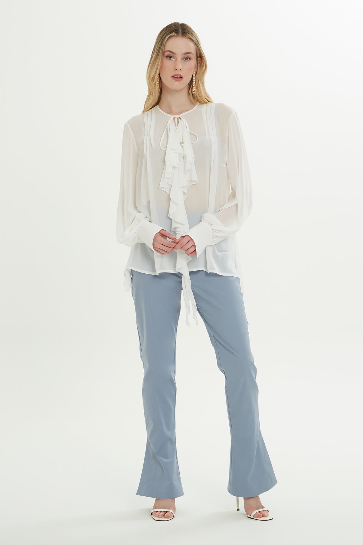 Ecru Volant Blouse