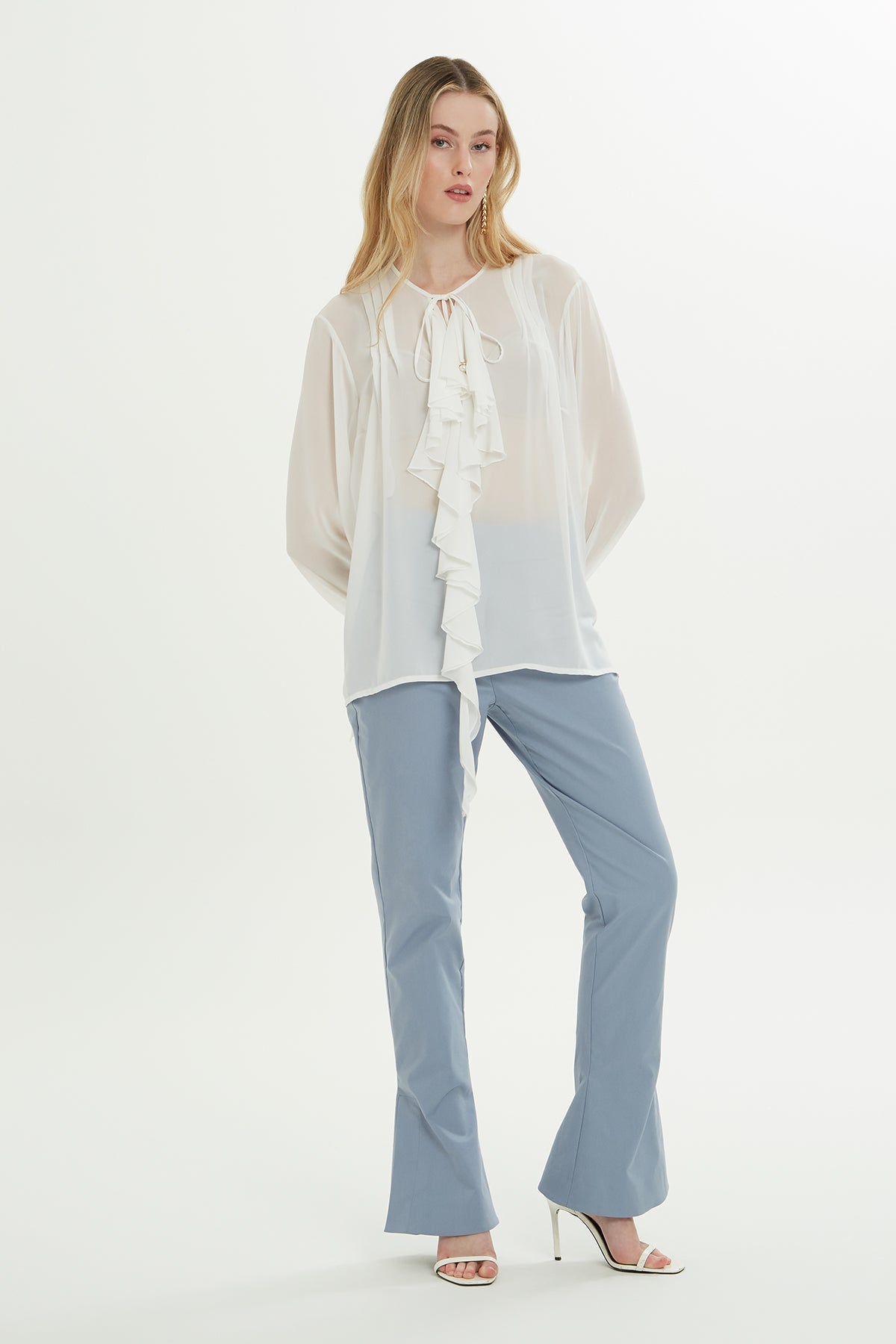 Ecru Volant Blouse