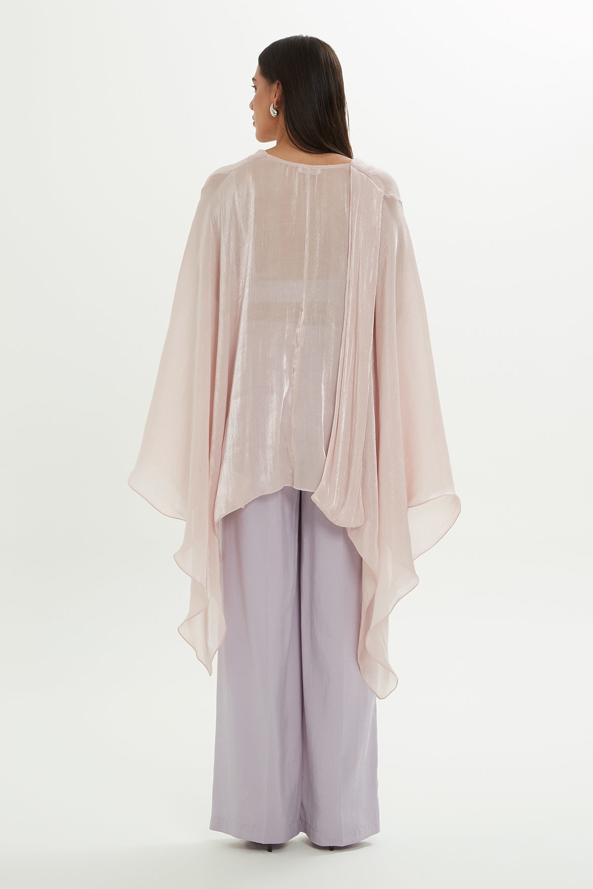 Pink Transparent Shiny Blouse