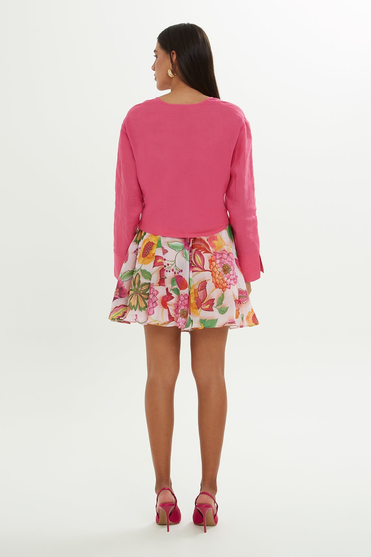 Pink Double-Breasted Blouse