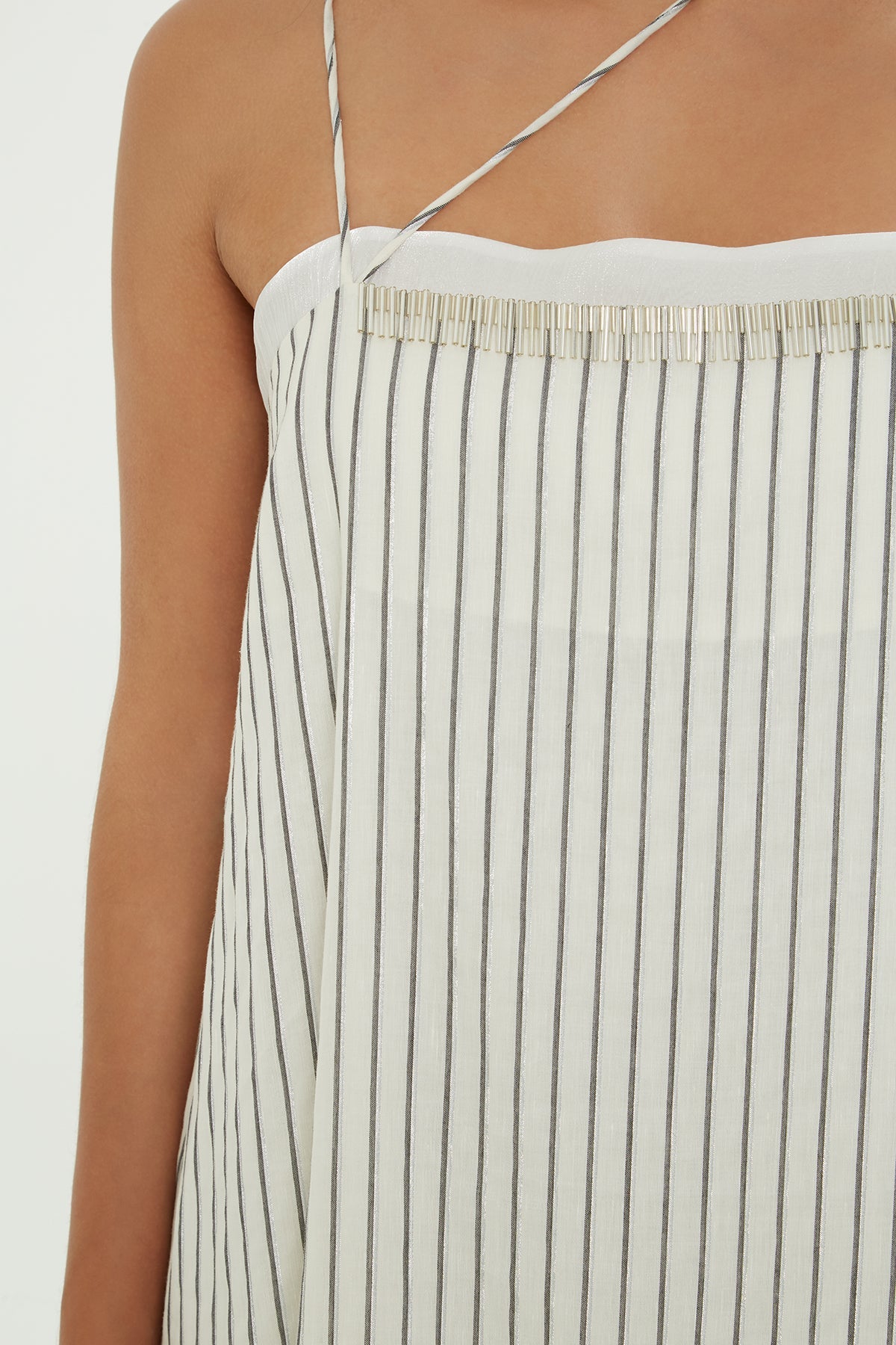 White Thin-Strap Midi Dress