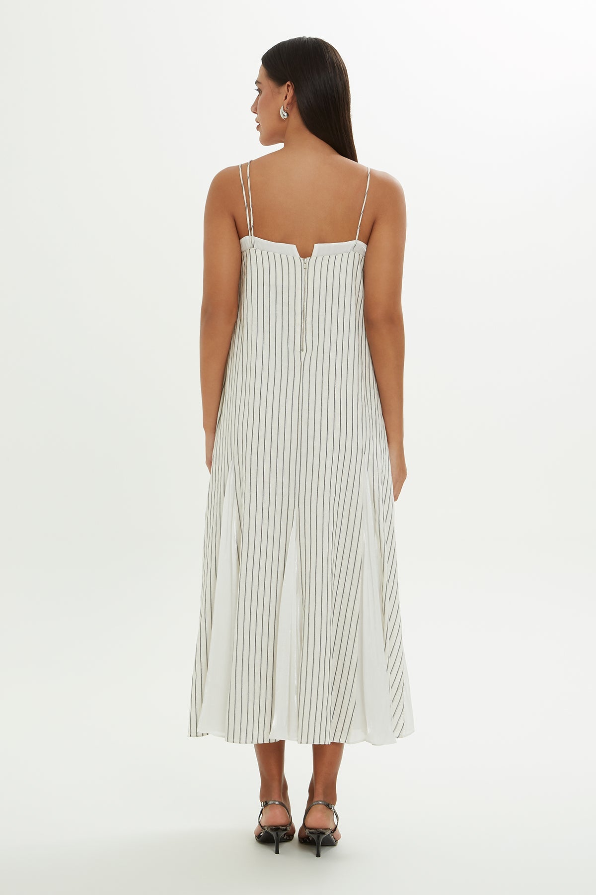 White Thin-Strap Midi Dress