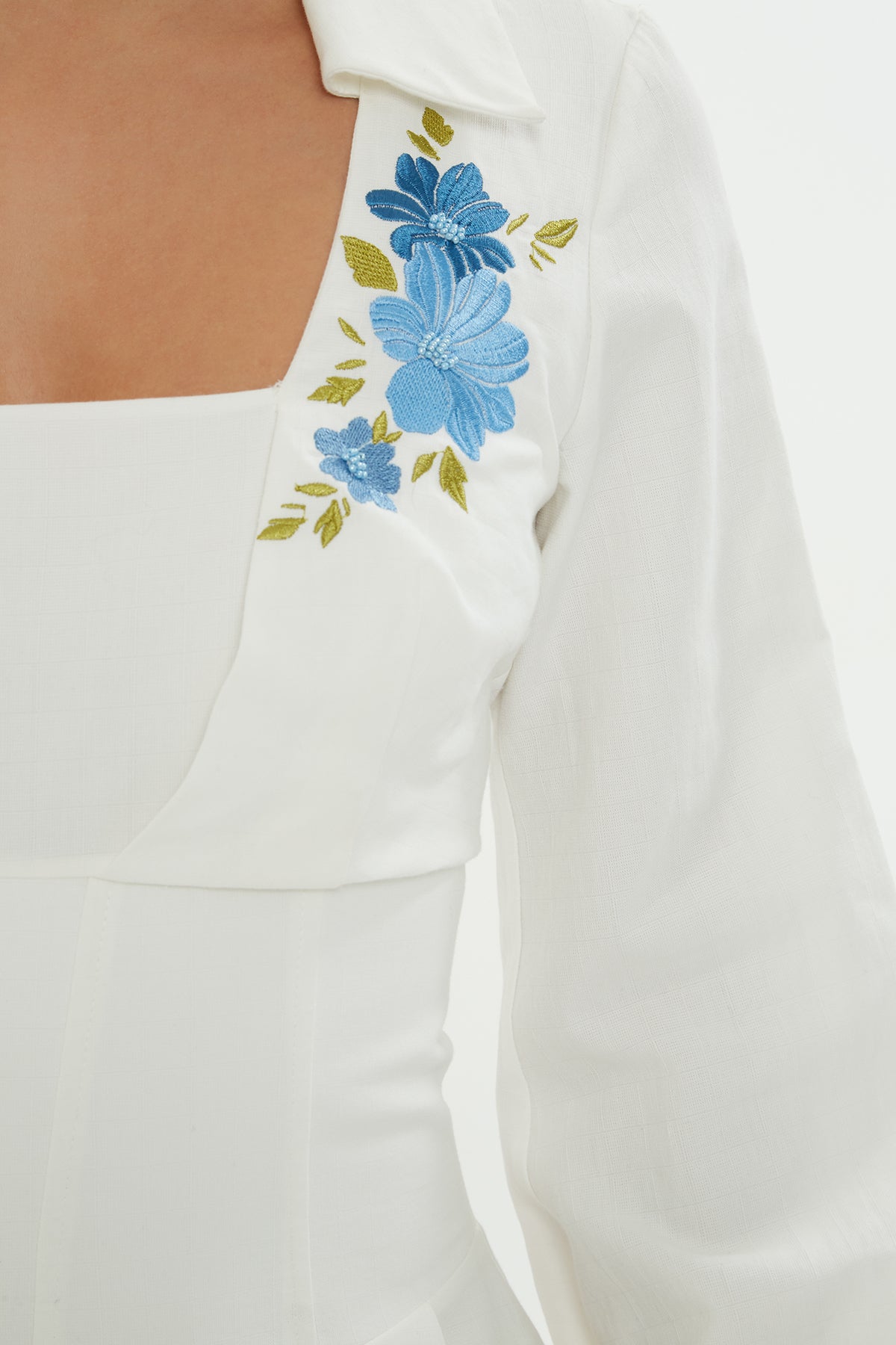 Corset-Style Embroide  Dress