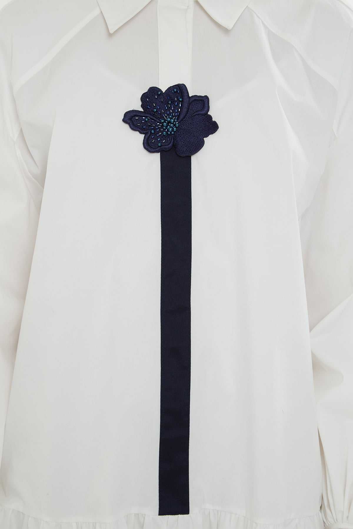 White Embroidered Shirt Dress