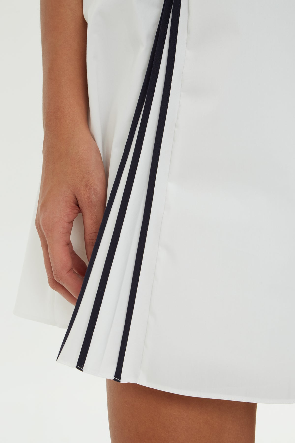 White Short-Sleeve Mini Dress