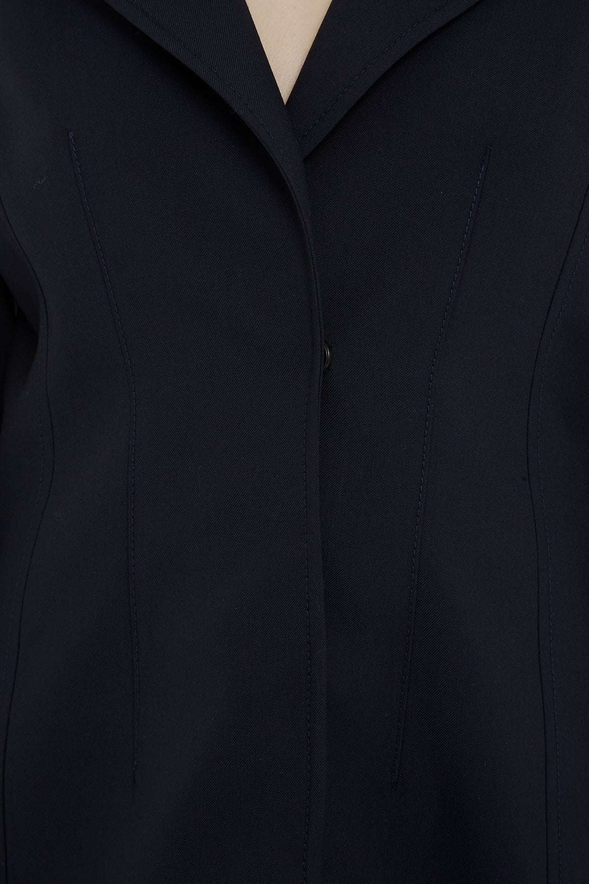 Navy Snap-Button Lined Jacket