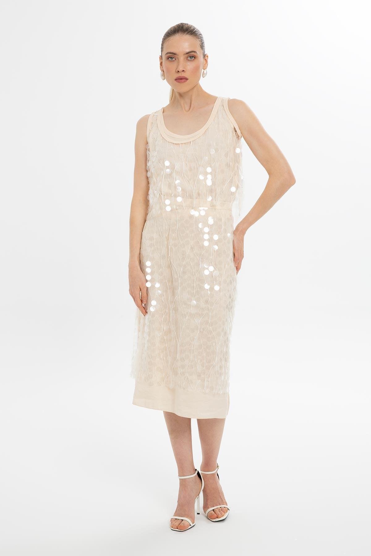 Ecru Glow Finish Blouse