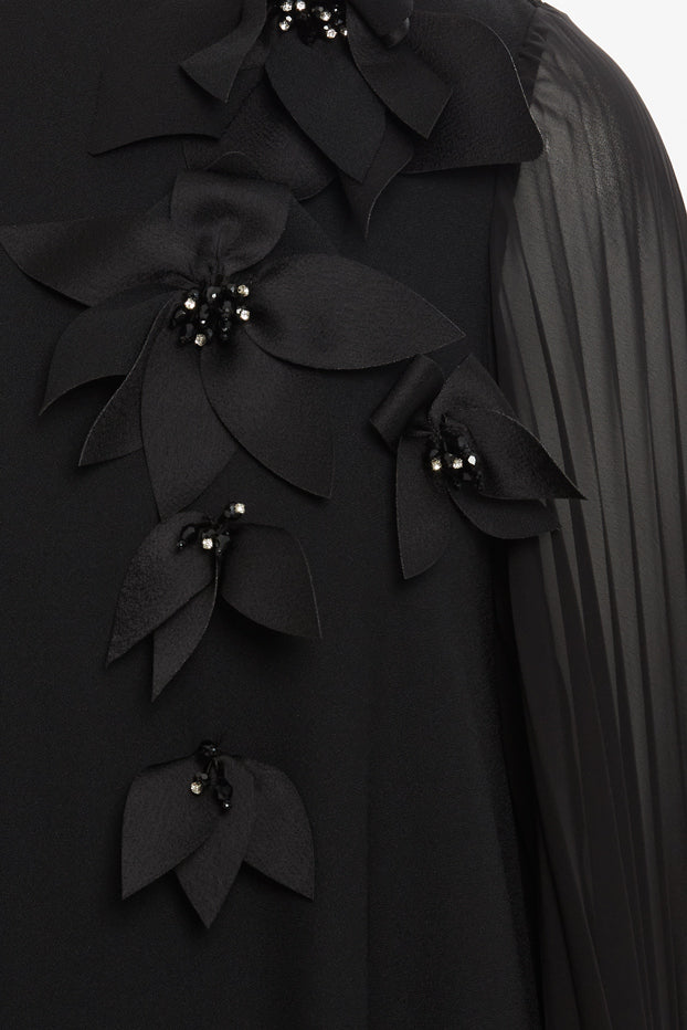 Flower Detailed  Long Dress