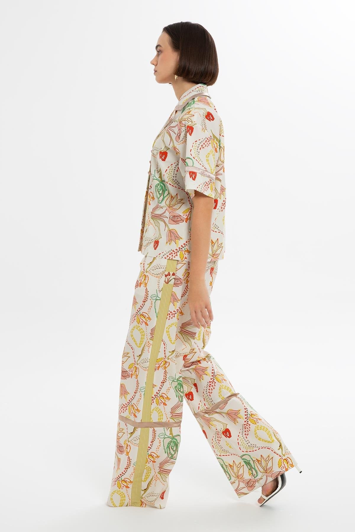 Patterned Short-Sleeve Cotton Shirt