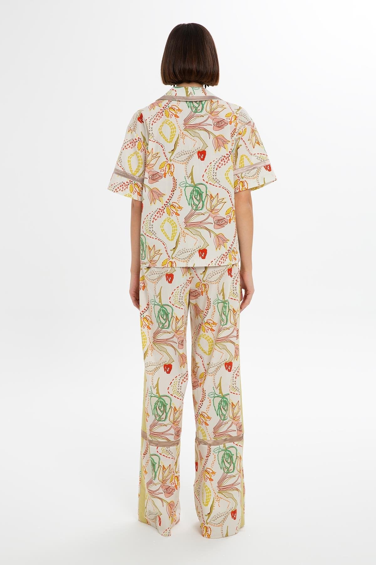 Patterned Short-Sleeve Cotton Shirt