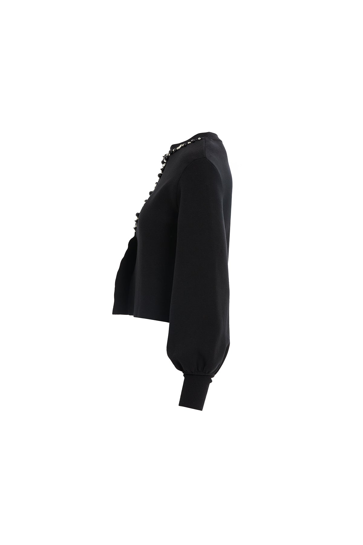 Organza Sleeved Knit  Sweater