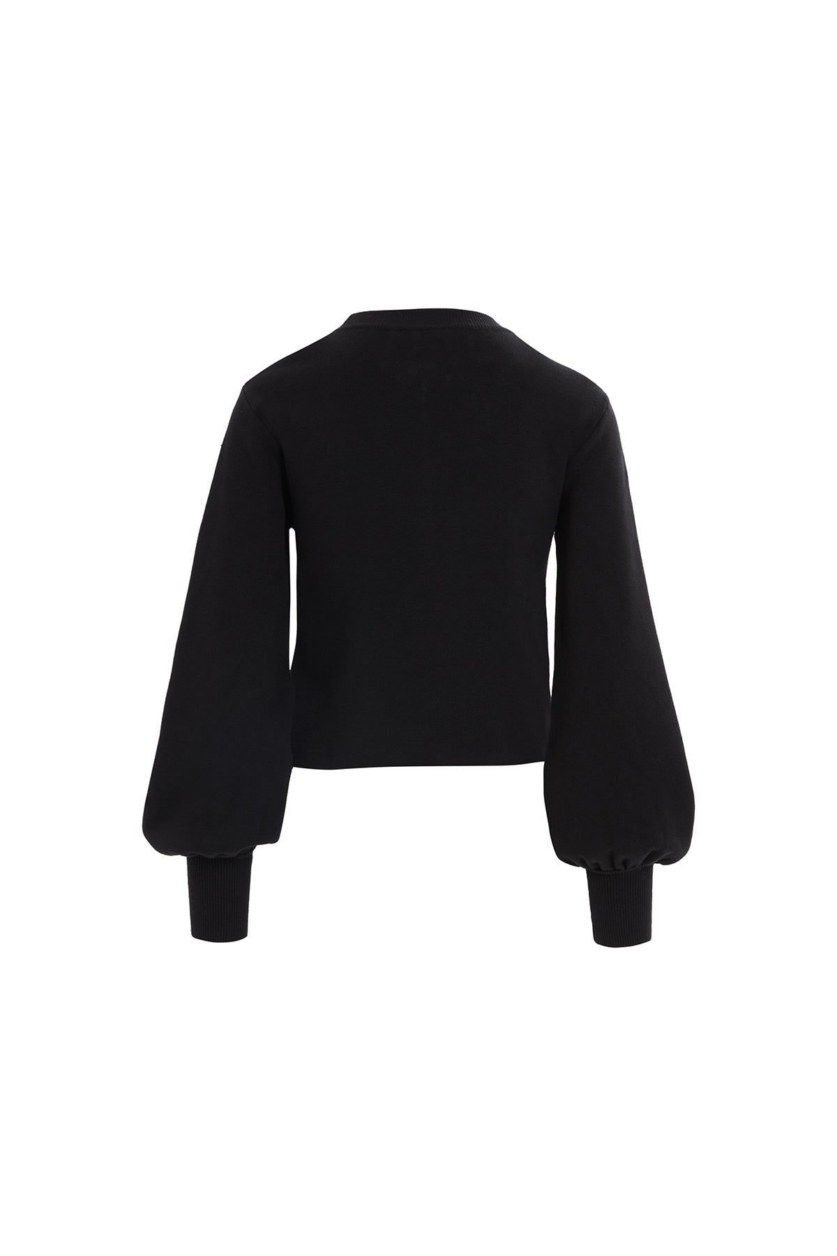 Organza Sleeved Knit  Sweater