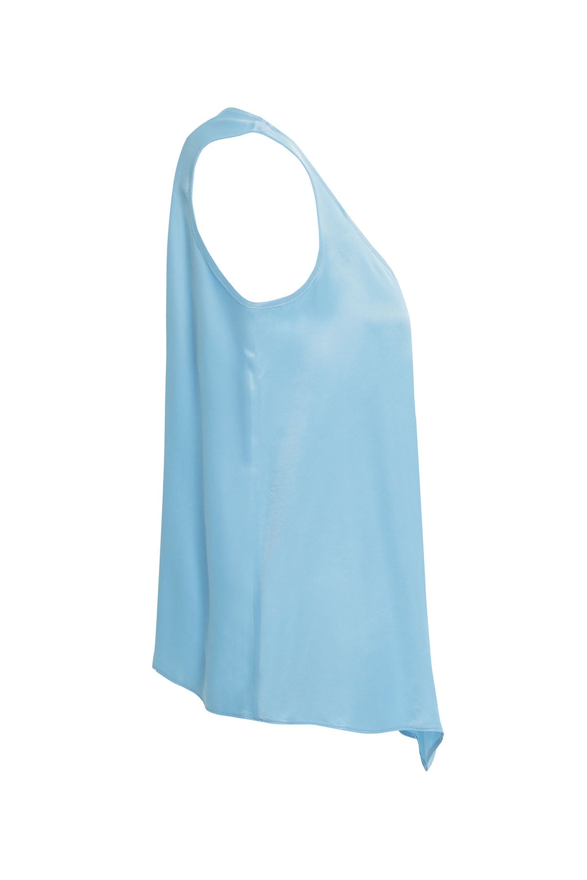 Blue Buckle Detail Strap Blouse