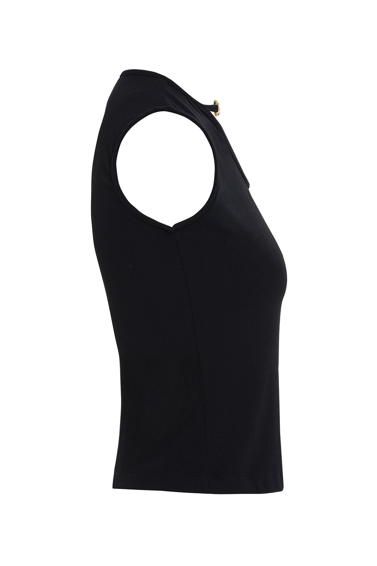 Black Collar Accessory Blouse