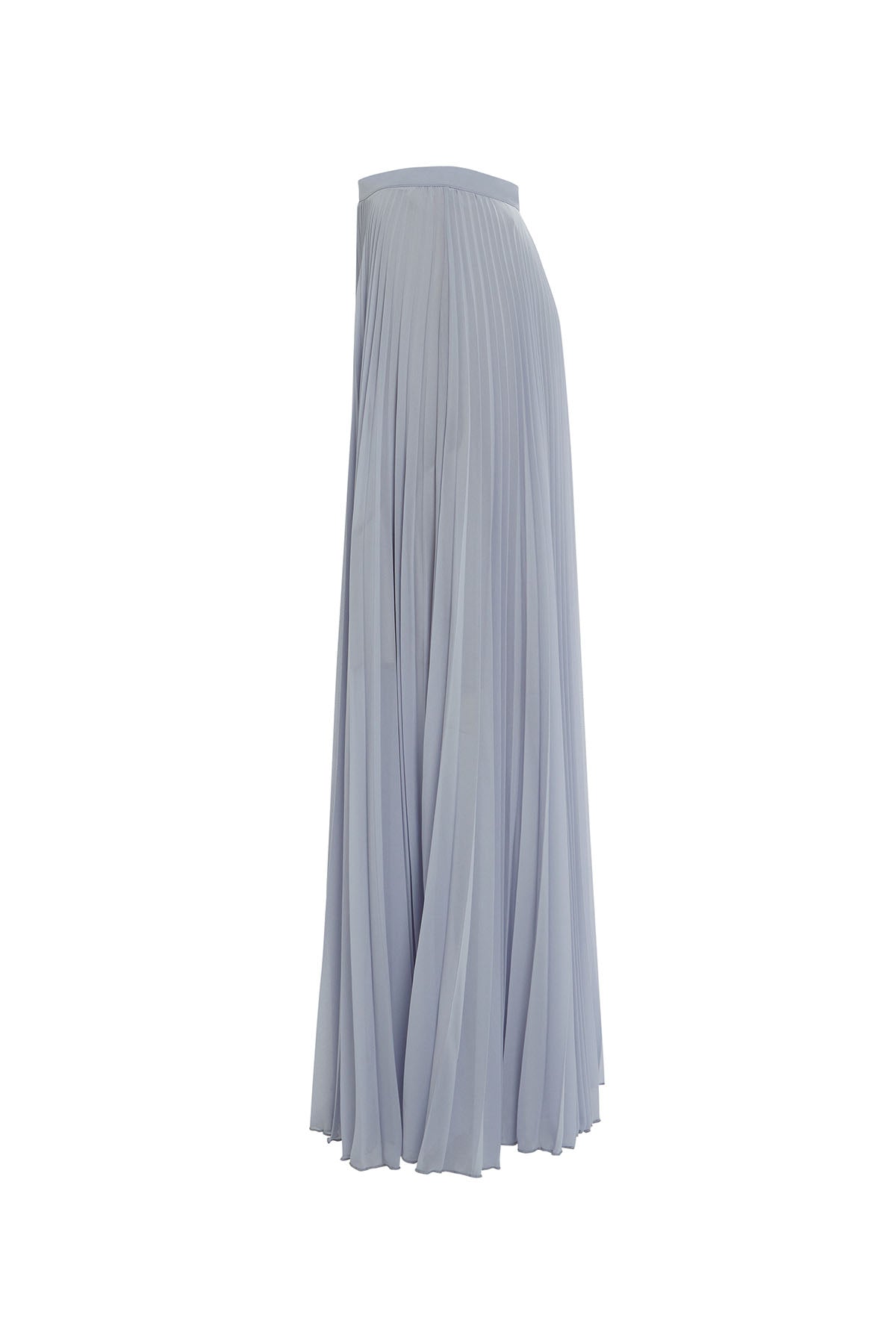 Purple Pleated Maxi Skirt