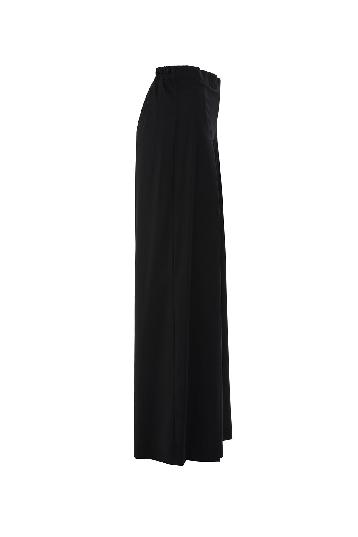 Black Pleated Relaxed-Fit Trousers
