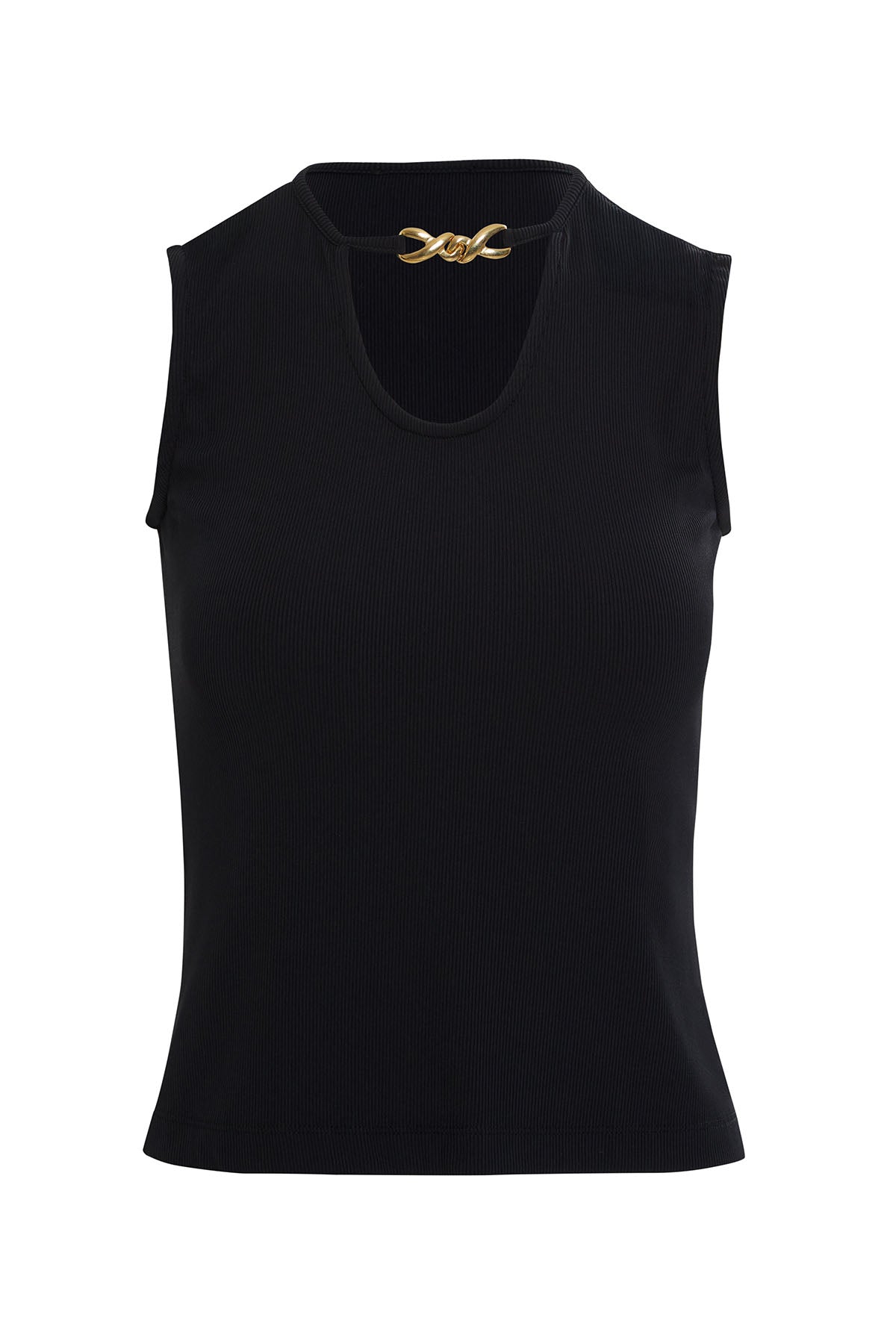 Black Collar Accessory Blouse