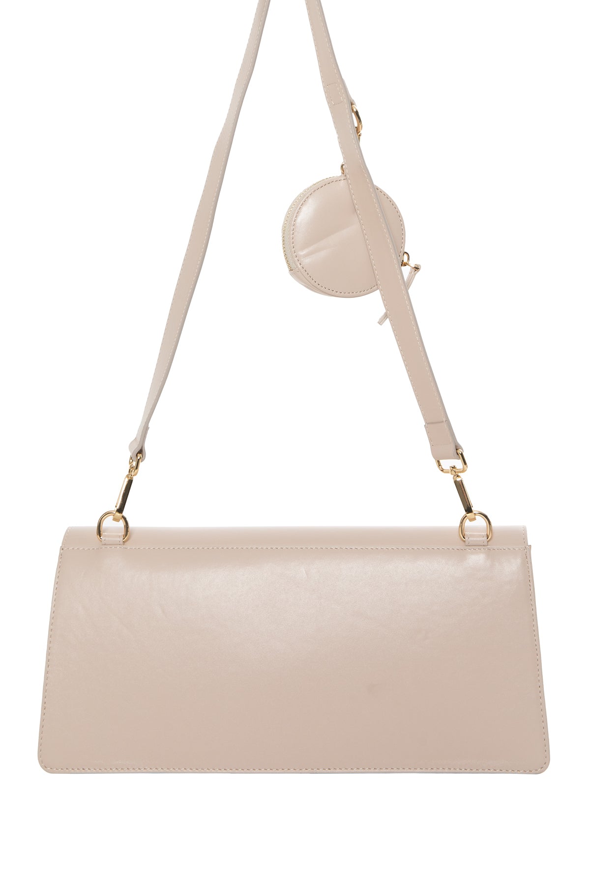 Pink Rectangular Leather Bag