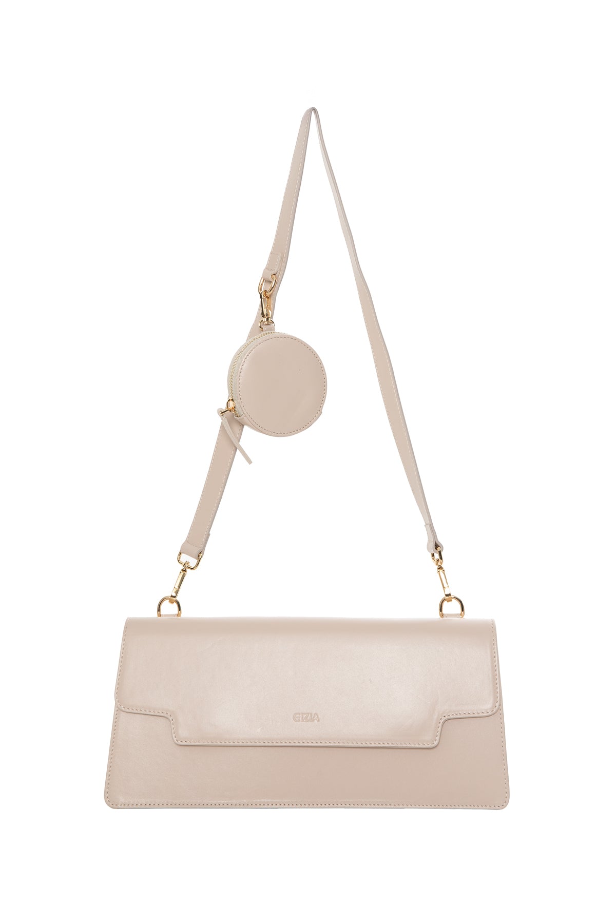 Pink Rectangular Leather Bag