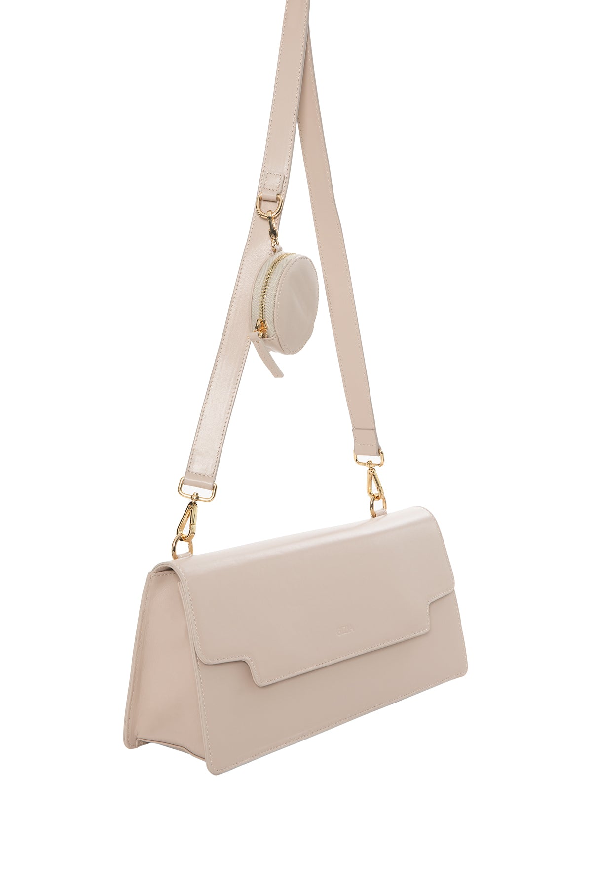Pink Rectangular Leather Bag