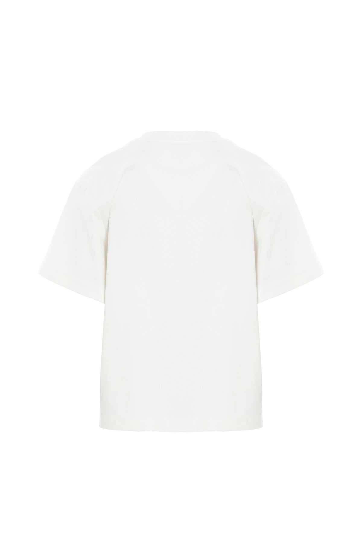 Ecru T-Shirt with Label Detail