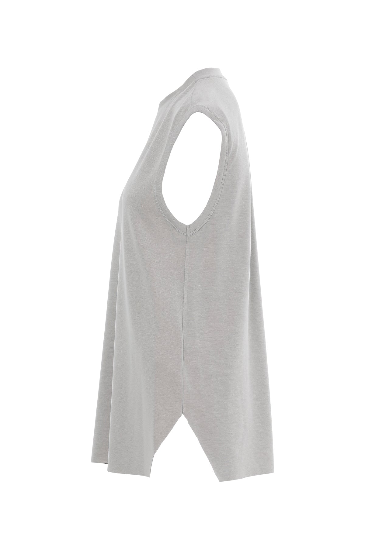 Grey Side Slit Blouse