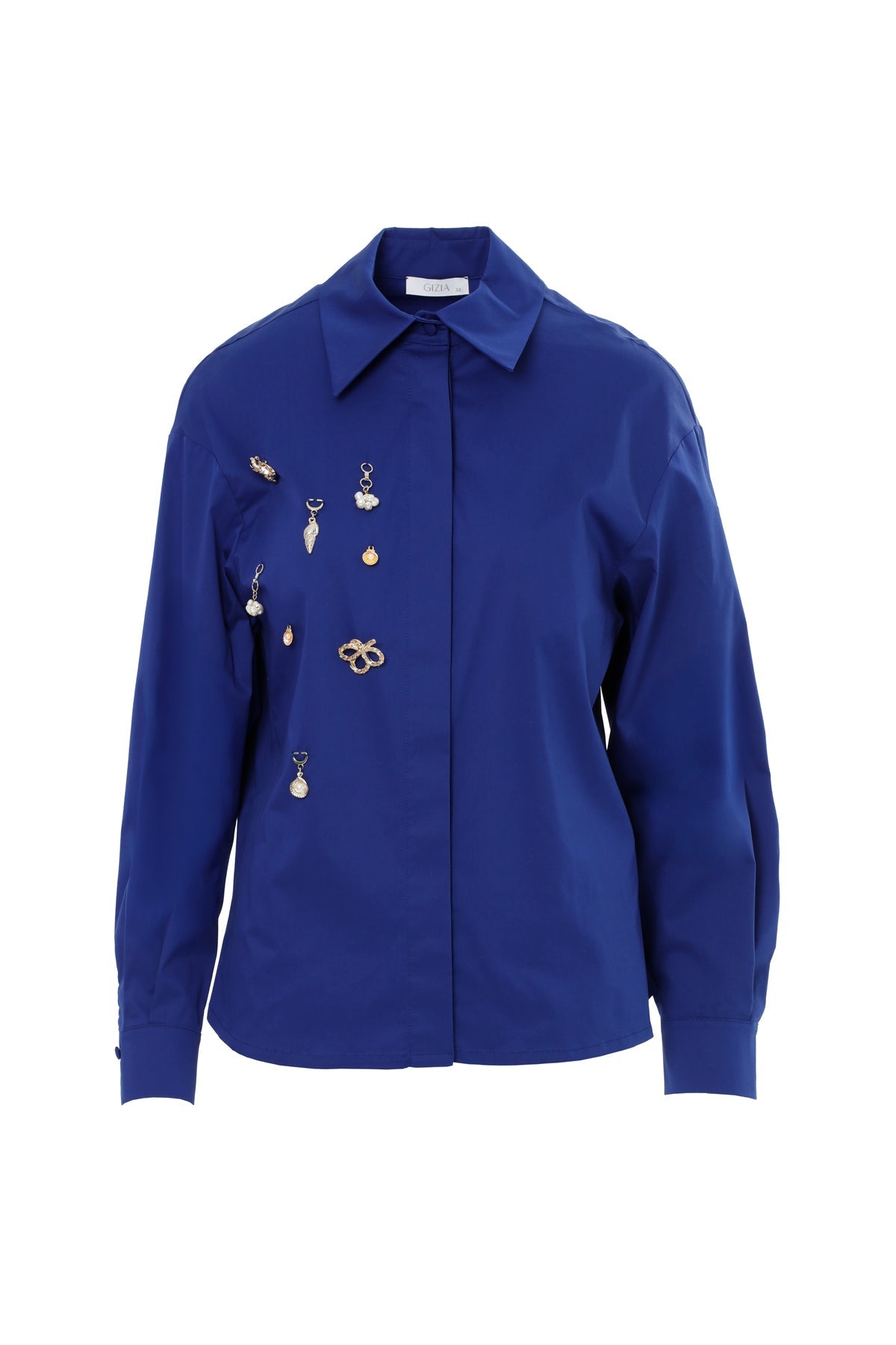Blue Embroidered Shirt