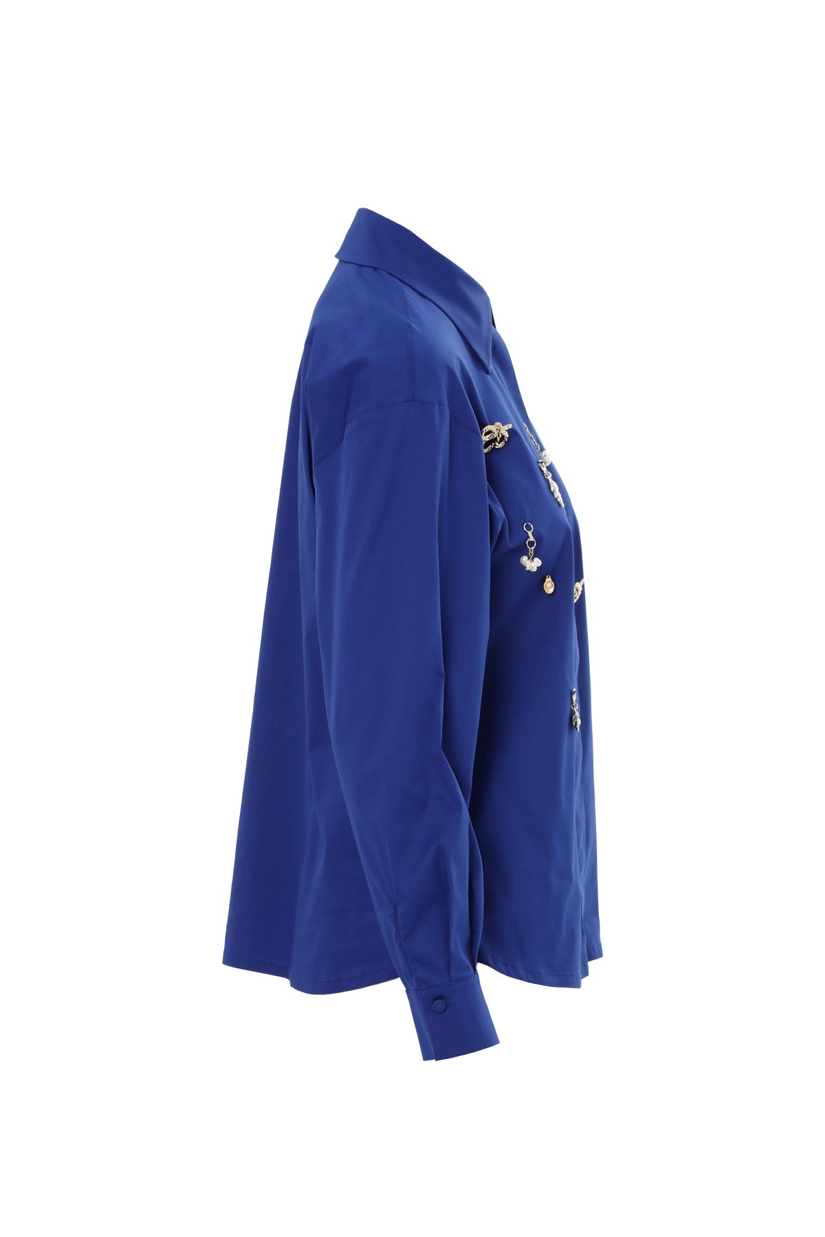 Blue Embroidered Shirt