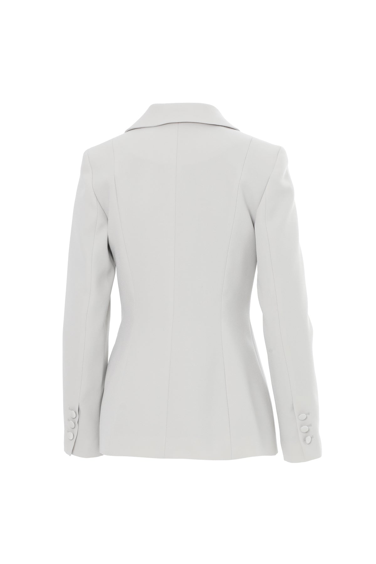 Grey Front-Band Detail Jacket