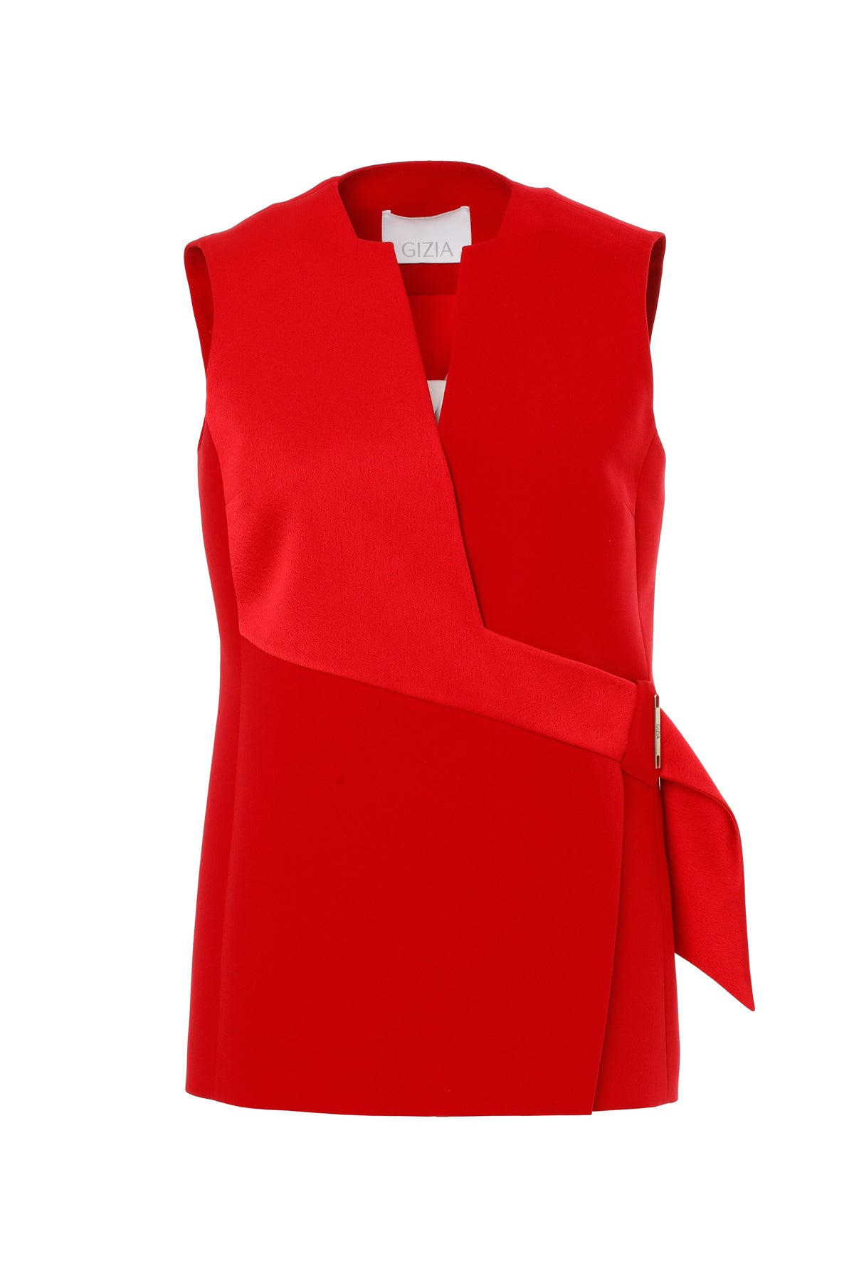 Red V-Neck Lined Vest