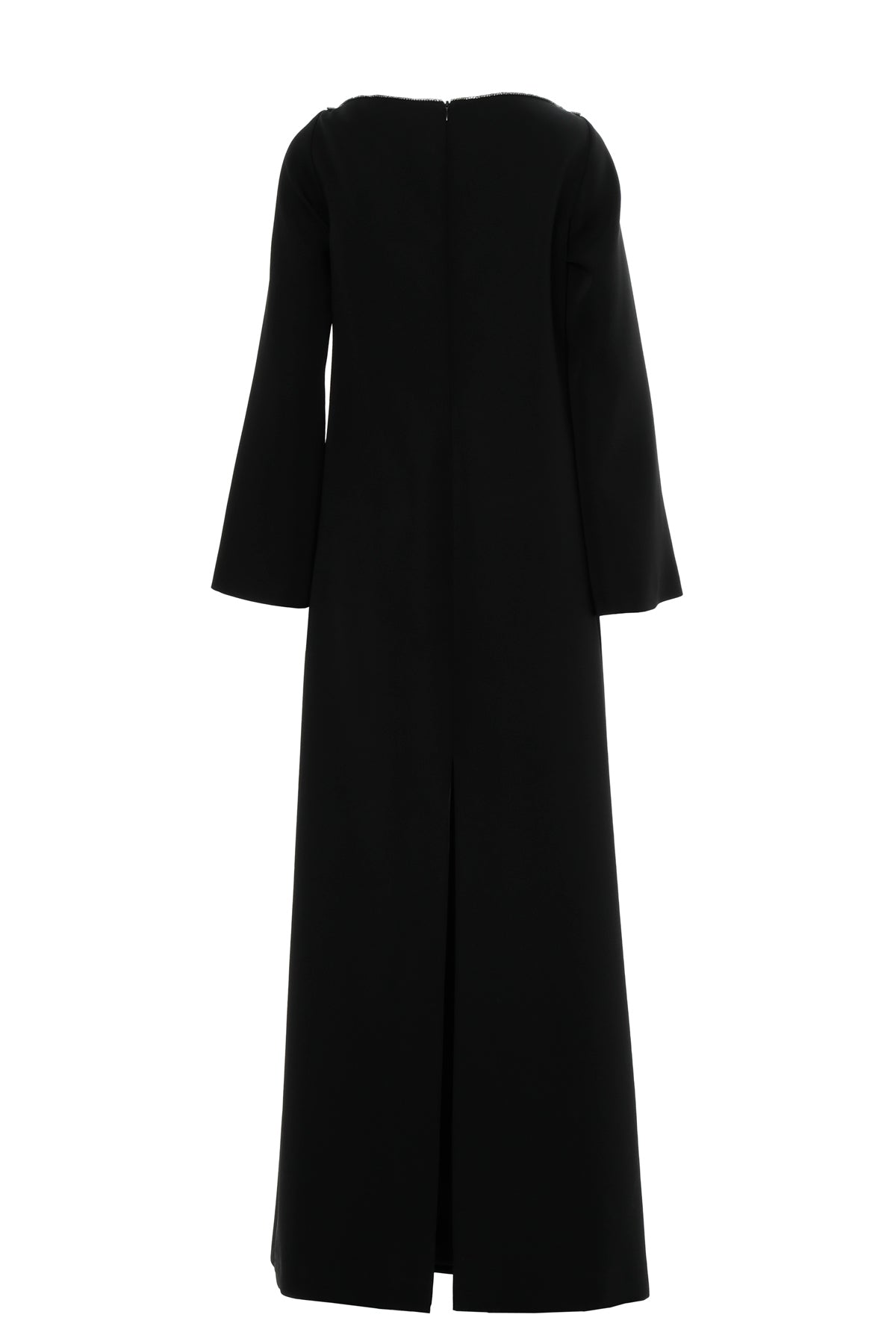 Black Maxi Dress with Tasseled Back